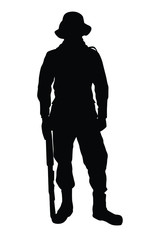 Soldier silhouette vector
