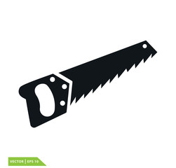 Hand saw icon vector logo template