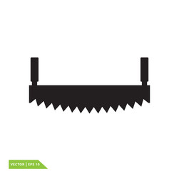 Hand saw icon vector logo template