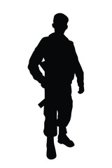 Soldier silhouette vector