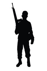 Soldier silhouette vector