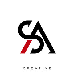 sa logo design vector icon