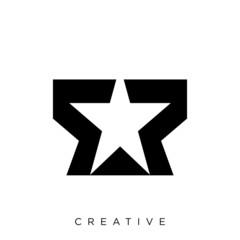 Fototapeta premium rr star logo design vector icon