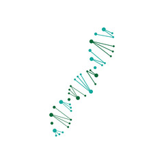 Human DNA and genetic vector icon design illustration