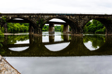 Fototapeta premium Philadelphia bridge reflection