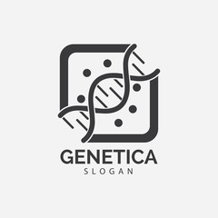Human DNA and genetic vector icon design illustration