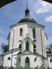 Obraz premium Zdar nad Sazavou, Czech Repub., Pilgrimage Church of St. John of Nepomuk