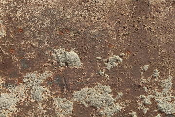 Rusted brown and white metal