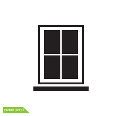 Window icon vector logo design template
