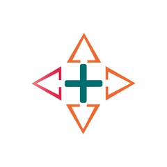 Obraz premium Arrows logo template vector icon illustration