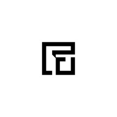 F Letter Initial Logo Design