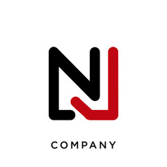 nl logo design vector icon