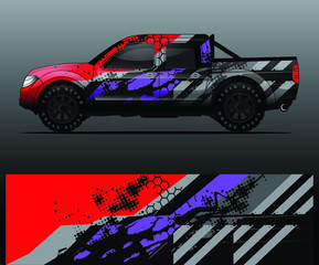 truck decal graphic wrap vector, abstract background