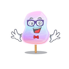 A cartoon concept of Geek rainbow cotton candy design