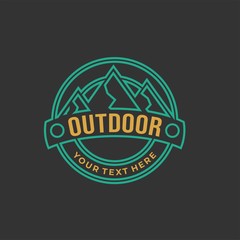 Vintage Line Outdoor logo template