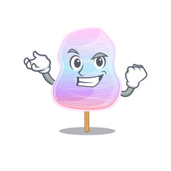 cool confident Successful rainbow cotton candy cartoon character style
