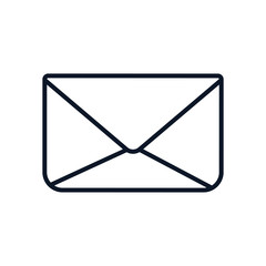 Isolated envelope message line style icon vector design
