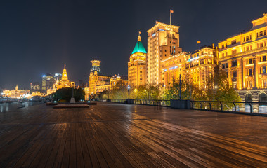 Night view of the Bund in Shanghai, China