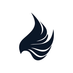 Isolated wing silhouette style icon vector design