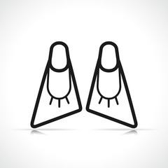 Vector bodyboard flippers symbol icon © Francois Poirier