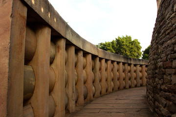 Stone Passageway at Stupa in Sanchi