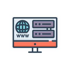 Color illustration icon for Web