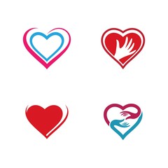 Love logo vector icon