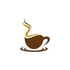 Coffee cup logo vector icon