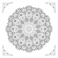 Circular pattern of mandala
