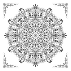 Circular pattern of mandala