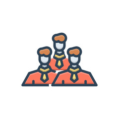 Color illustration icon for Management
