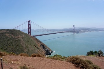  A view of the Golden Gate Bridge in San Francisco, California.