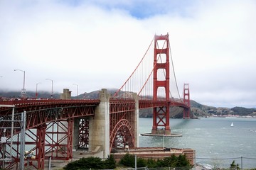  A view of the golden gate bridge in San Francisco, California.