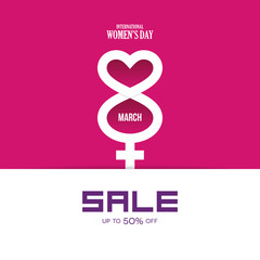 International Womens Day sale discount minimal design