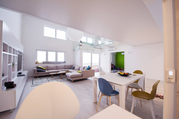interior of a two level apartment