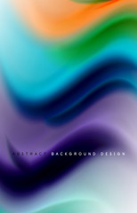 Abstract background - fluid color gradient waves, with dynamic motion line effect. Vector Illustration For Wallpaper, Banner, Background, Card, Book Illustration, landing page