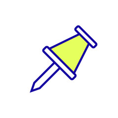 Pushpin outline icon