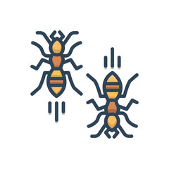 Color illustration icon for ants insect 