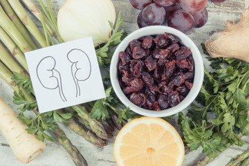 Natural food for healthy kidneys. Nutritious eating as source vitamins