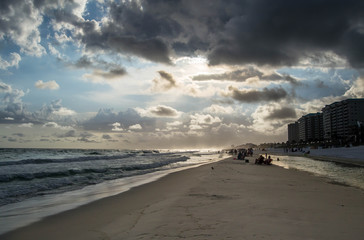 Sun setting by beautiful coast © Jazmine