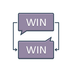 Fototapeta premium Color illustration icon for win