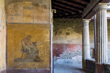 Pompei in Italy, Campania - ancient Roman city destroyed by the eruption of Mount Vesuvius in AD 79.