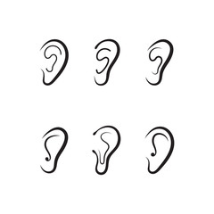 Set of Hearing Logo Template vector icon