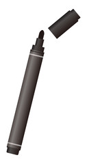 pen2black pen isolated vector illustration