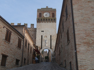 Main entrance of Gradara, built under the Clock Tower