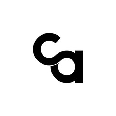 letter CA logo design vector