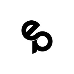 letter EP logo design vector