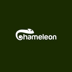 simple chameleon logo design inspiration . chameleon logo design template .  negative space logo design . letter c chameleon icon © Danzky