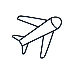 Isolated airplane line style icon vector design