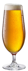Beer glass isolated on a white background.